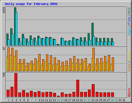 Daily usage for February 2026