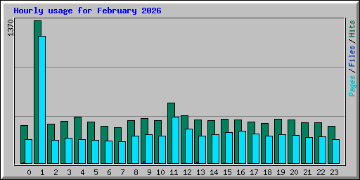 Hourly usage for February 2026