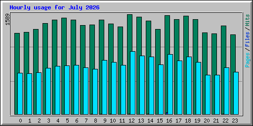 Hourly usage for July 2026